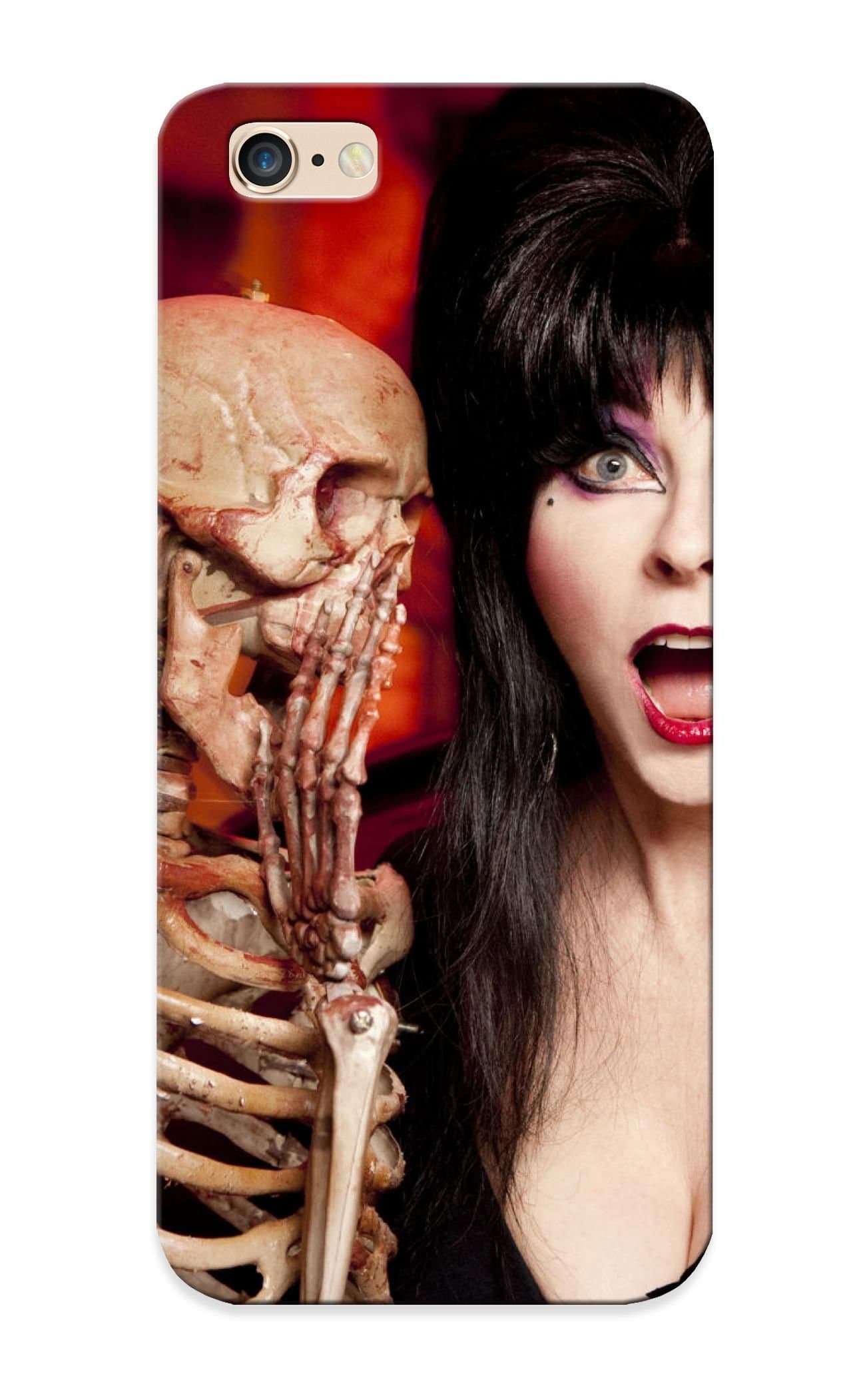 New Style Summerlemond Hard Case Cover For Iphone 6 Plus- Elvira Tv Series Show Dark Horror Skeleton Skull Women Actress Models Brunees Sexy Babes Boobs Cleavage Halloween Humor Face Eyes Pov
