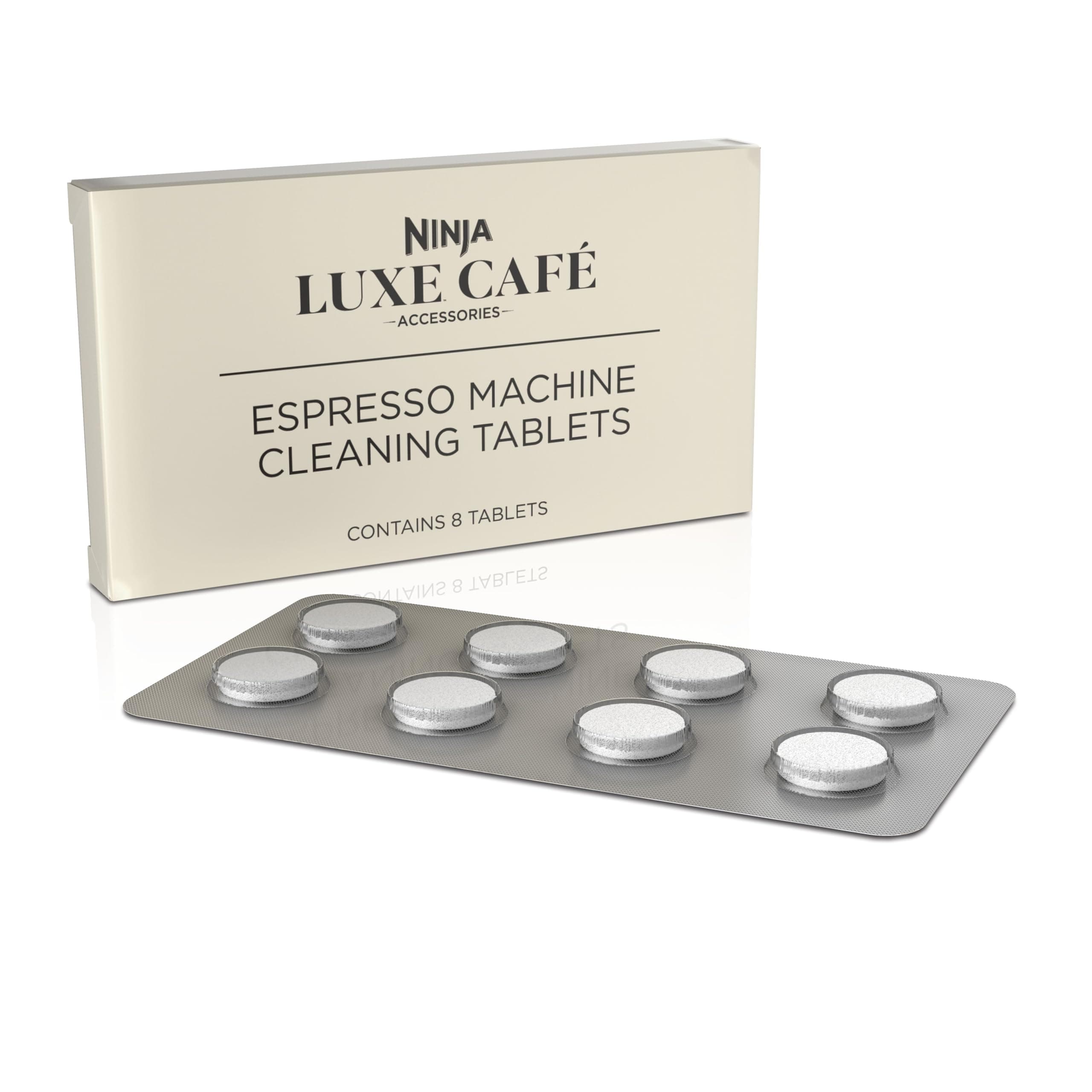 Ninja Luxe Café Espresso Machine Cleaning Tablets 8-Pack, Espresso & Coffee Machine Cleaner, XSKCLNTBL8PK