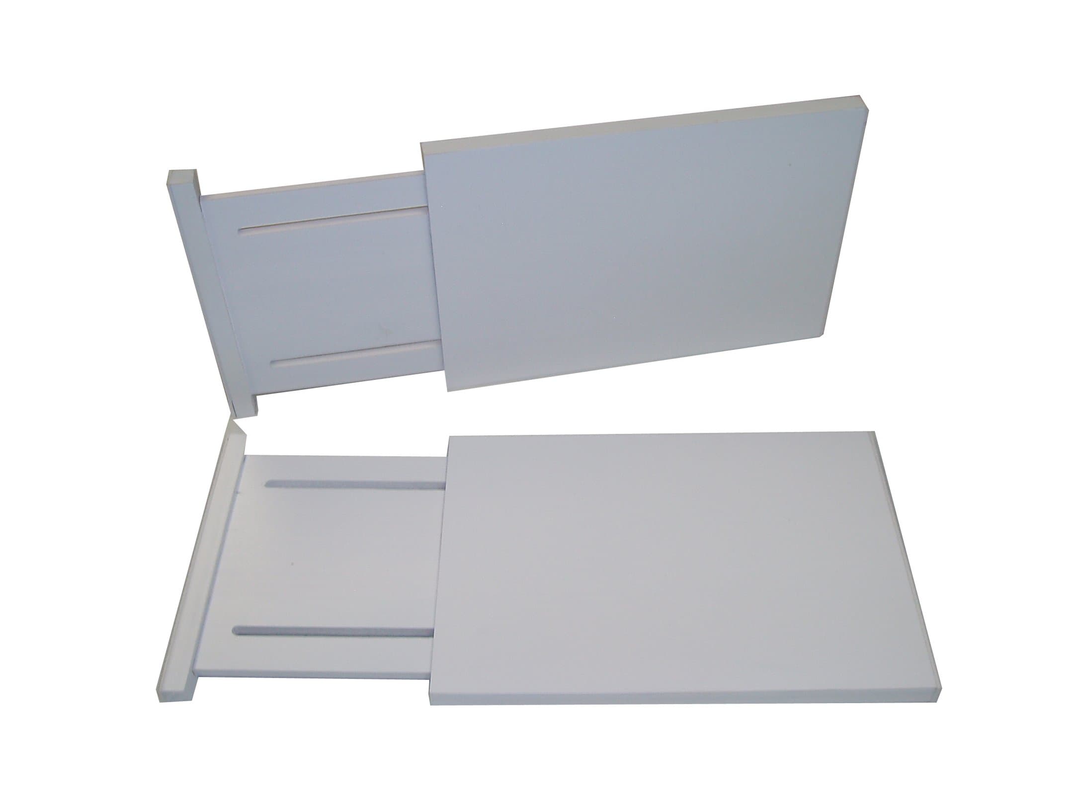 DR.ORGANIZER Axis 7124 2-Piece Expandable Custom Closet Drawer Divider, White