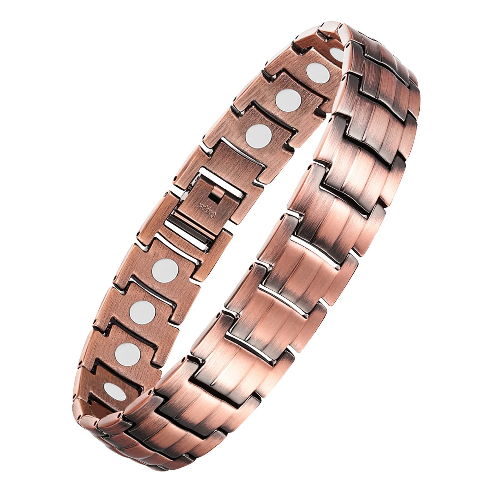 Copper Bracelet for Men - 99.99% Pure Copper Gift With Adjustable Sizing Tool, Magnetic Field Therapy Jewelry