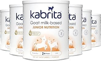 Junior Goat Milk Powder for Kids - Easy to Digest for Ages 2-7 - Immunity Boosting Containing Vitamin C, D, E, Protein & Calcium - Non-GMO Gentle on Sensitive Tummies - 14 Oz (Pack of 6)