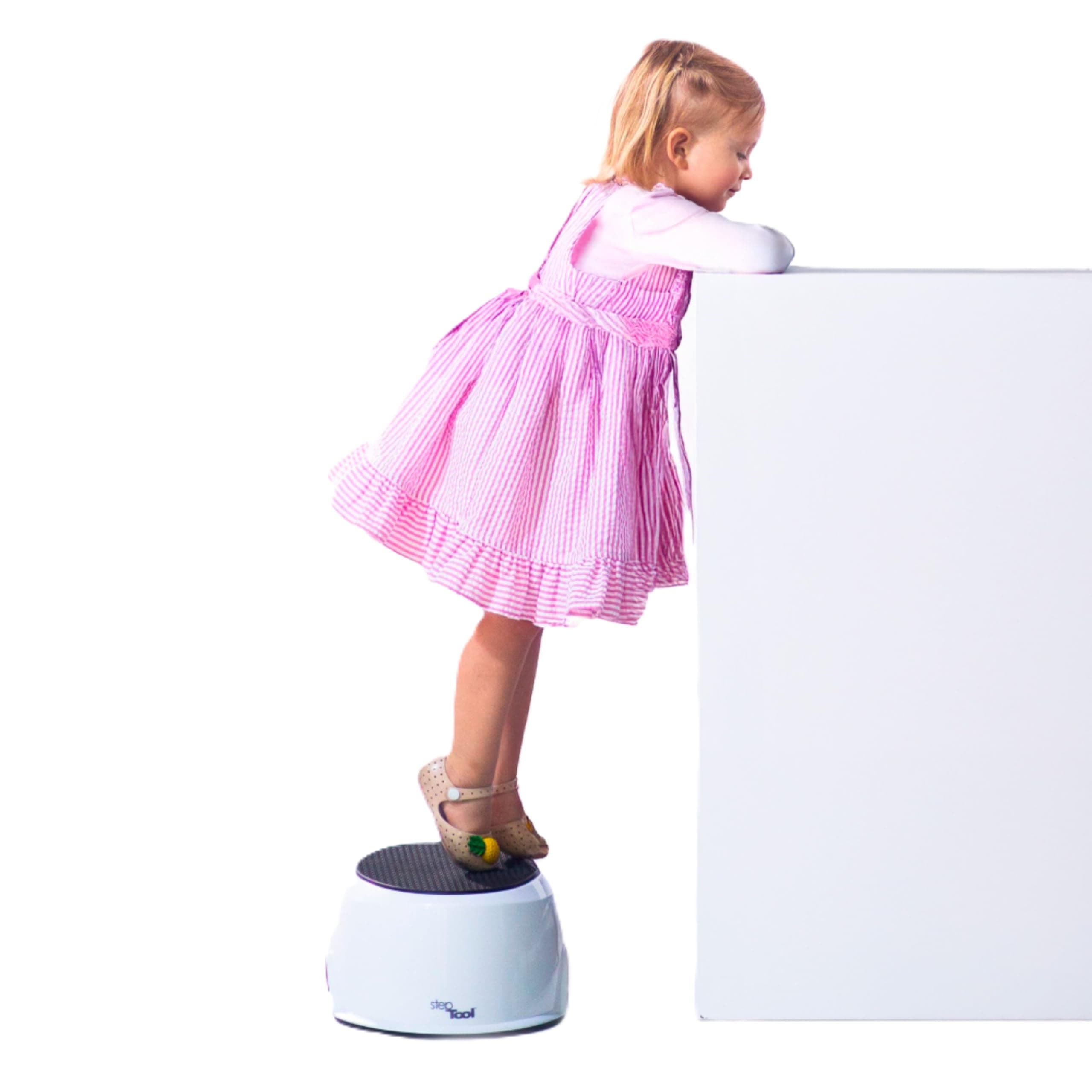 Joovy StepTool Toddler Step Stool with No-Slide Grips on Top and Bottom and Sturdy, Stackable Design, Holds Up to 300 lb. - BPA, PVC & Phthalate Free