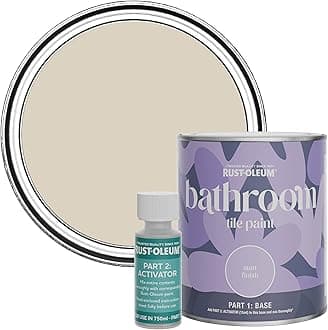 Rust-Oleum Beige Water-Resistant Bathroom Tile Paint in Matt Finish - Hessian 750ml