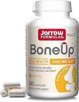 Jarrow Formulas BoneUp for Bone Density - Vitamin D3 and K2, Calcium Support, 240 Capsules, Provides Skeletal Nutrition, Up to 40 Days Supply