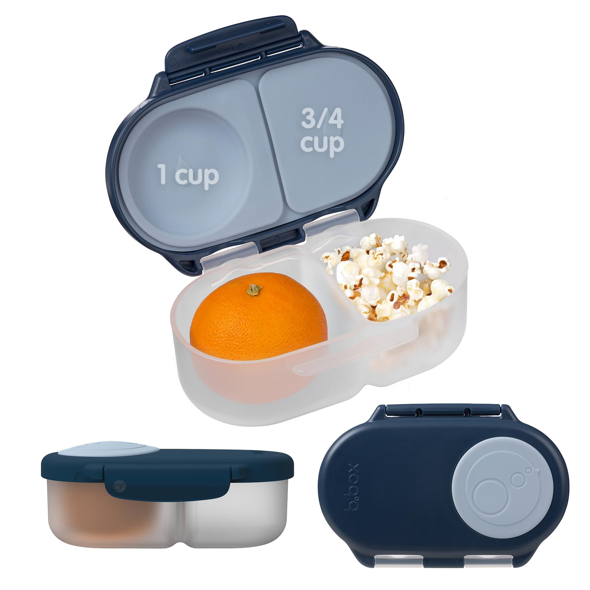 Snackbox | Mini Bento Lunch Box with 2 Leakproof Compartments | Ideal for Toddlers, Kids Lunch & Snacks | Fits Whole Piece of Fruit | BPA Free