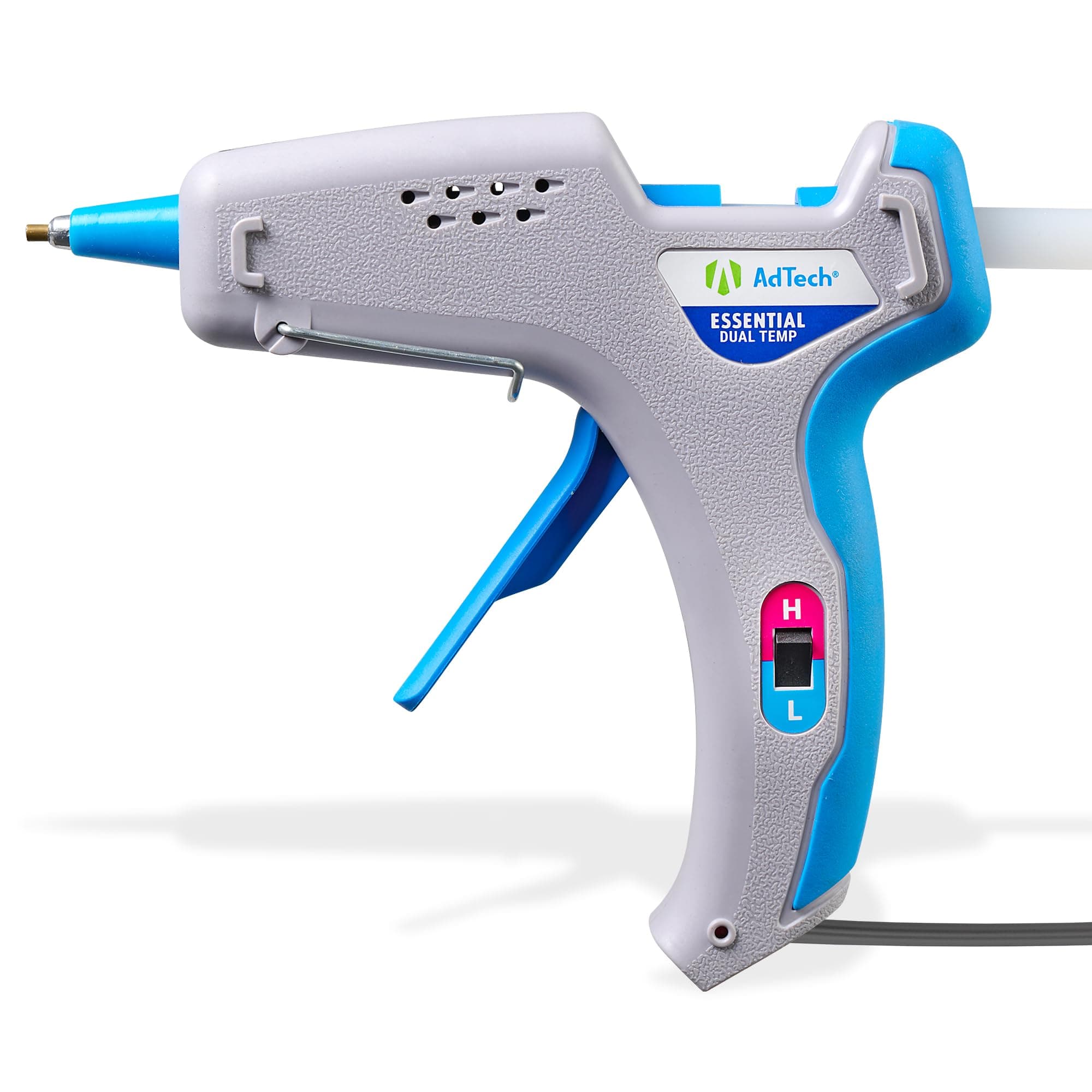 Essential Dual-Temp Hot Glue Gun | High & Low Temp for Crafting, DIY & Repairs | Ergonomic Design, 5-Foot Cord & Built-in Stand | Bonds Wood, Fabric, Metal & More