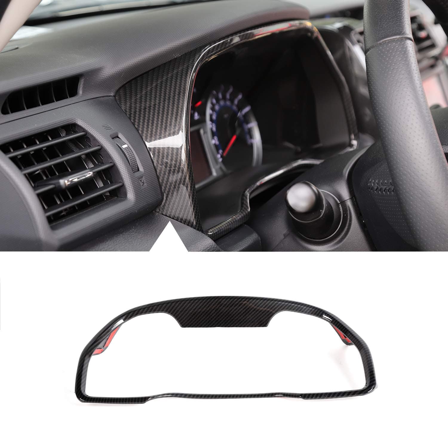 JeCar Dashboard Instrument Panel Cover Trim Frame Interior Accessories for 2010-2020 Toyota 4Runner (Carbon Fiber Grain)