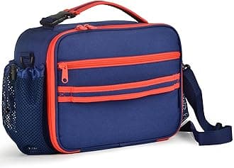 CerbonnyKids Lunch Box, Dark Blue, Unisex, Polyester, With Insulation, Easy-clean, Multiple Carrying Options, Big Capacity, Lightweight, Quality Guaranteed