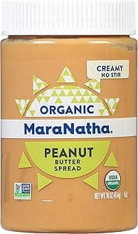 MaraNatha Organic Creamy Peanut Butter Spread, No Stir, 16 Ounce Jar