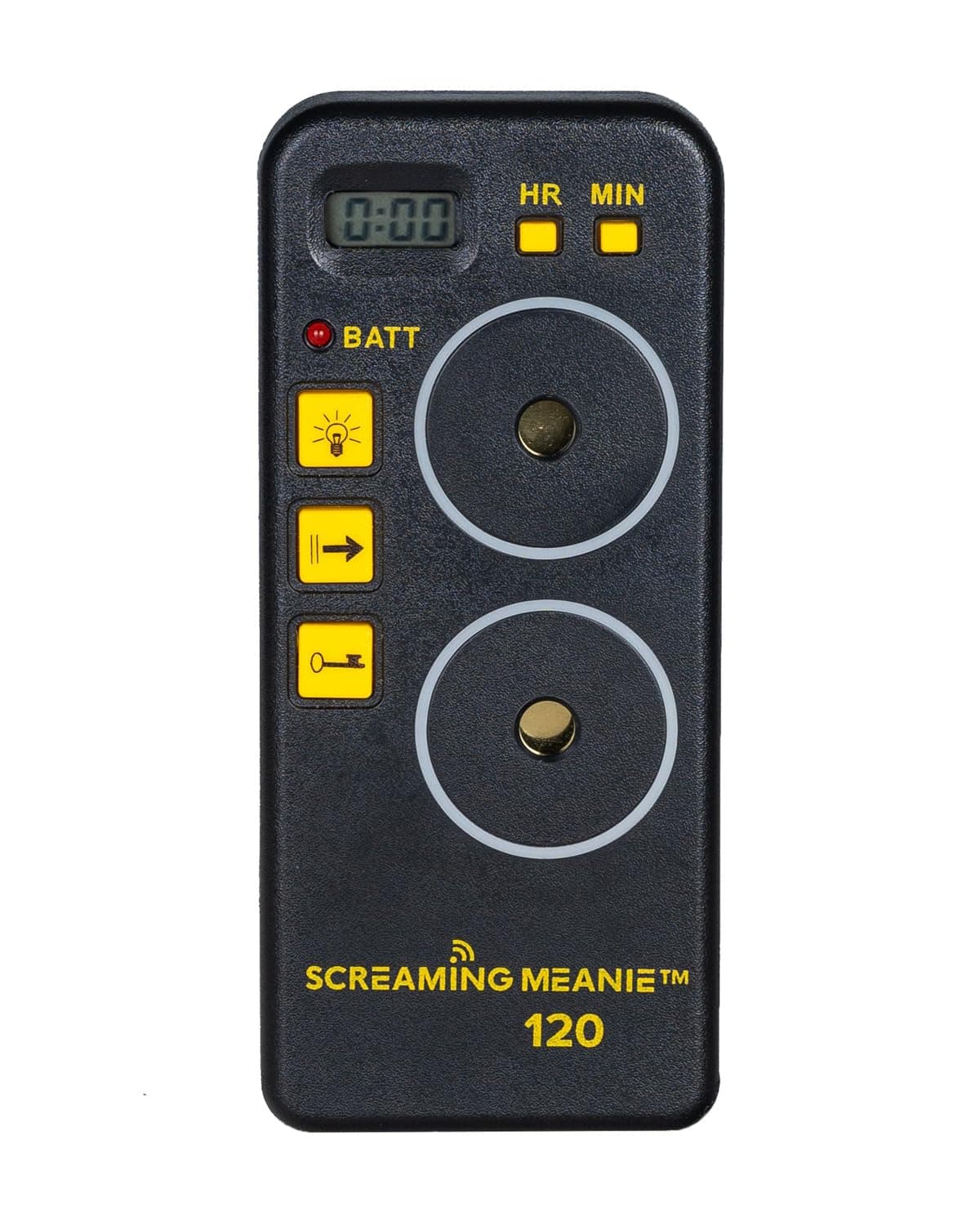 Screaming Meanie TZ-120 Extremely Loud Alarm Timer, Multi-Purpose Timer with 2 Sound Levels Perfect for Heavy Sleepers, Truckers, or Travelers (9v Battery Included) - Black