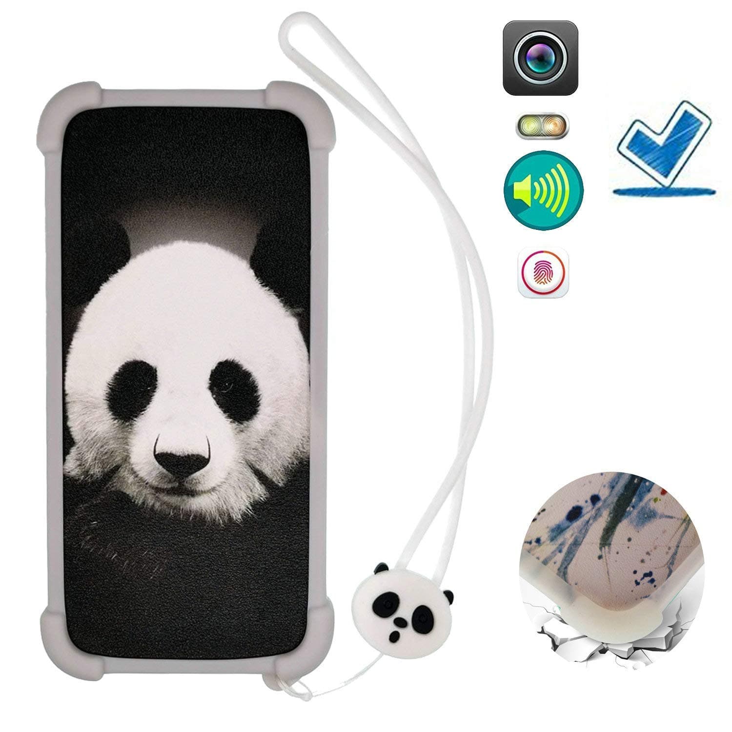 Case for Unimax Umx U683cl U683 U683c 5" Case Silicone Border + PC Hard backplane Cover KBXM USHYJ