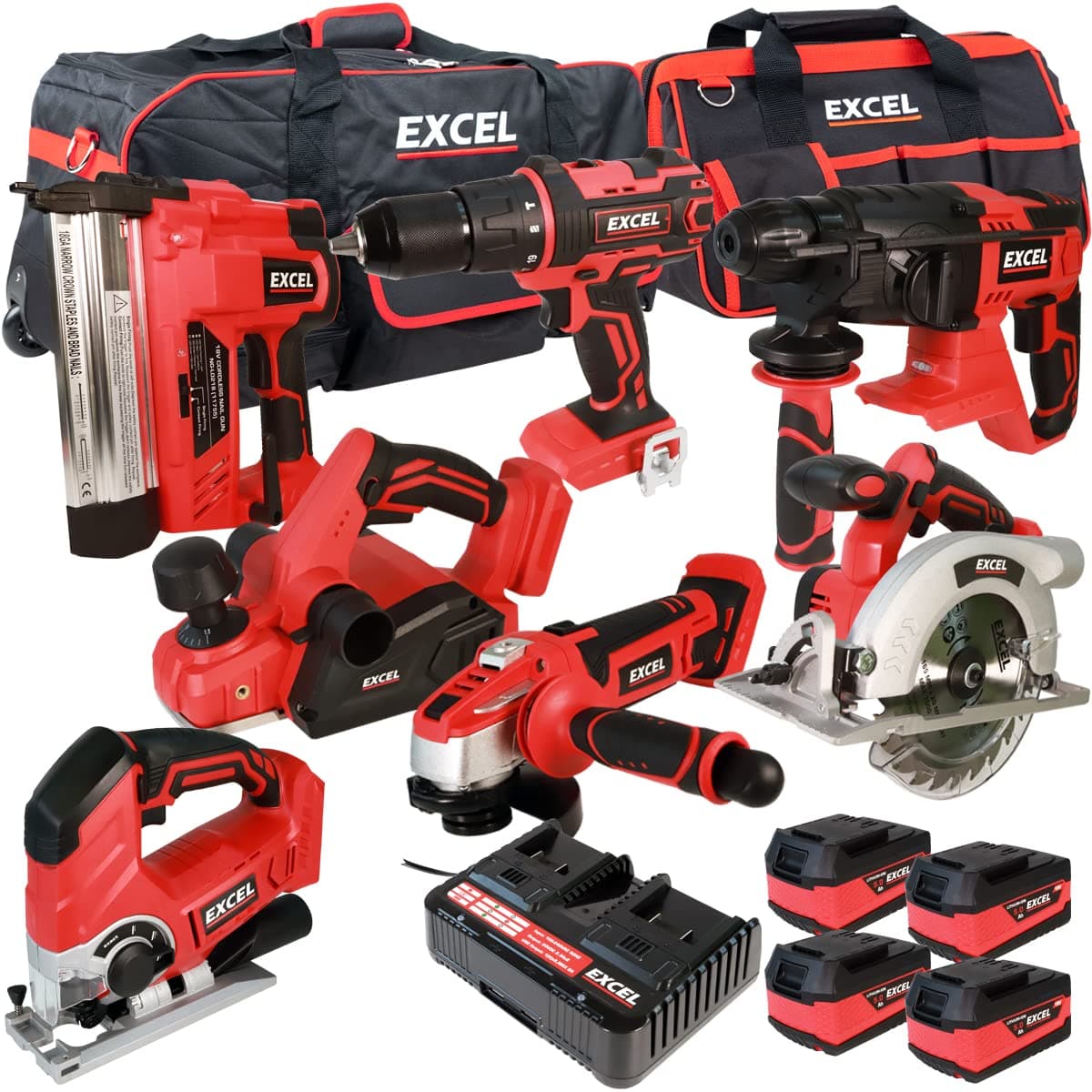 Excel 18V Li-ion 7 Piece Cordless Power Tool Kit
