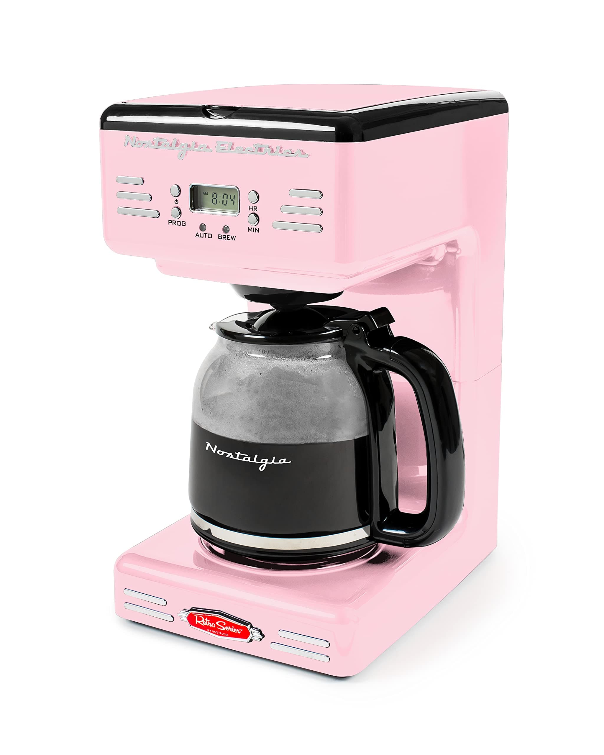 Nostalgia Retro 12-Cup Programmable Coffee Maker With LED Display, Automatic ...