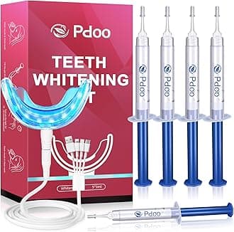 Teeth Whitening Kit with LED Light for Sensitive Teeth, Fast Results Helps Remove All Kinds of Stain