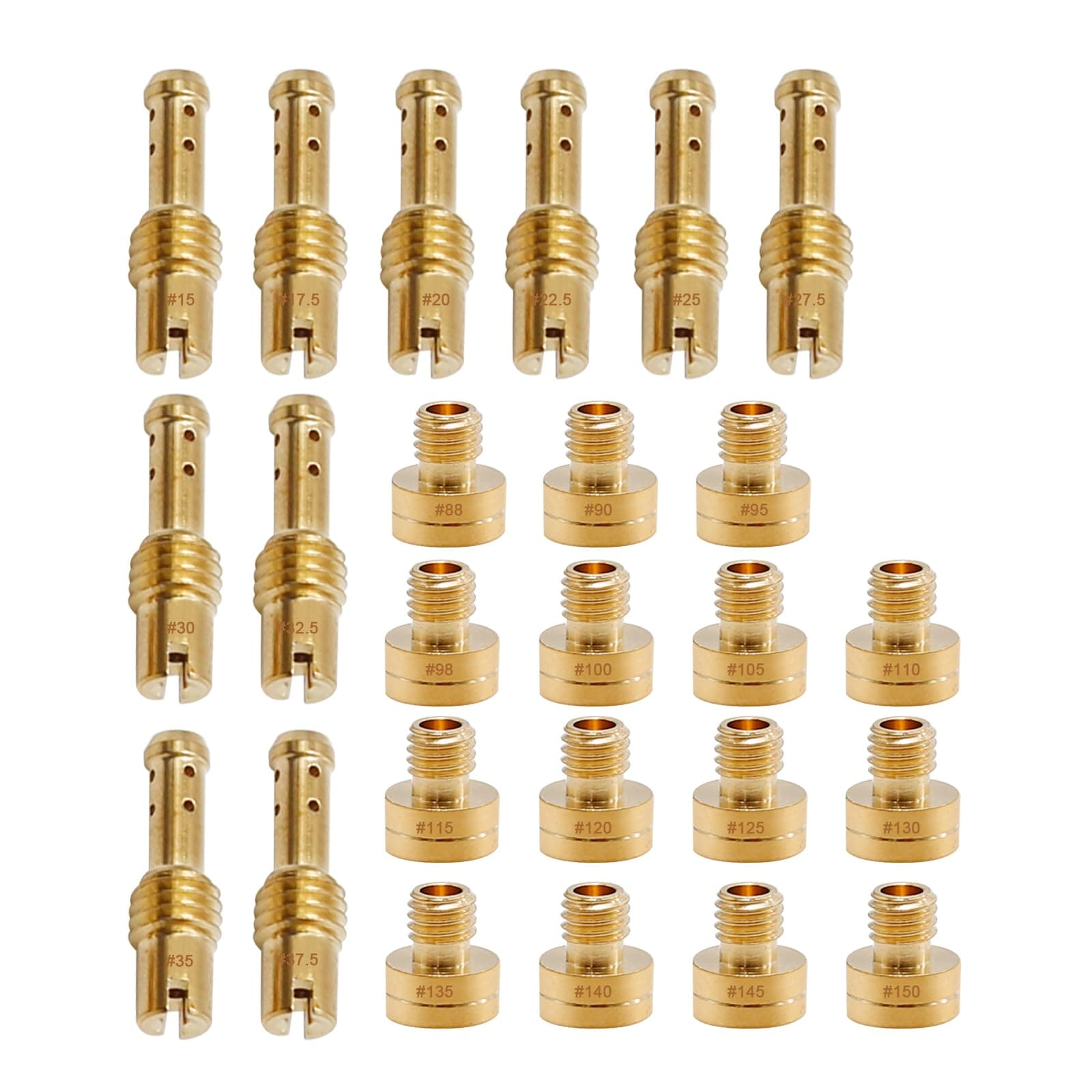 25 Pcs Carburetor Main Jet Kit Replacement for Mikuni VM22 VM24 VM26 Carburetor Used on 125cc 150cc 200cc 250cc Engine Motorcycle Dirt Pit Bike (25 PCS)