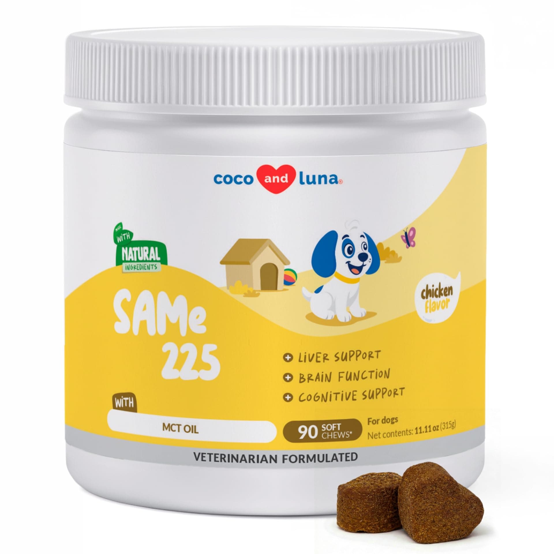 Same for Dogs - 90 Soft Chews - S-Adenosyl-L-Methionine, Liver Supplement - Brain Health, Promotes Cognitive Support, Liver Support (Same Soft Chews)
