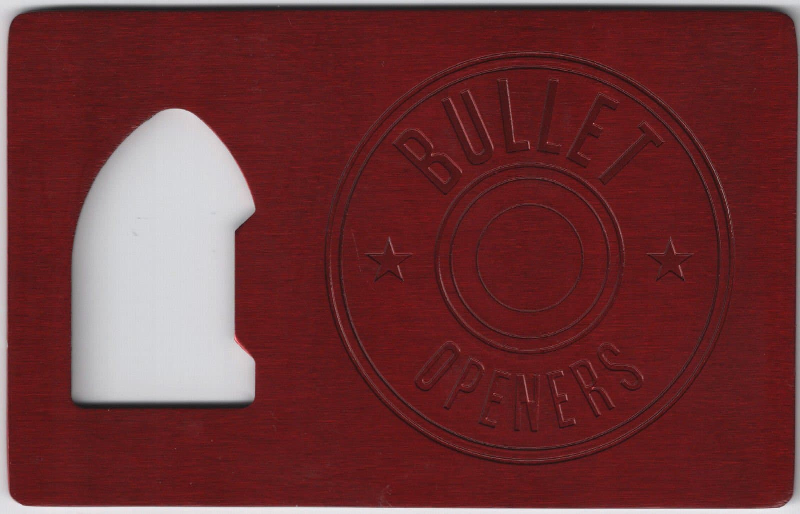 RED Bullet Credit Card Bottle Cap Opener Small Thin Sized for Your Wallet