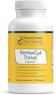 RenewGut Thrive - Gut Health Supplements with Pasteurized Akkermansia Muciniphila & Tributyrin Postbiotics - Support A Healthy Gut Barrier & Immune Function (150 Capsules)