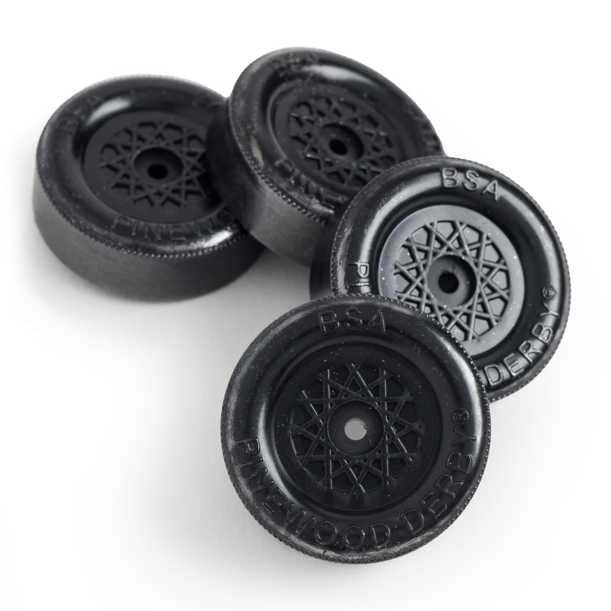 Pinewood Derby Wheels - PRO Lathed, Graphite Coated