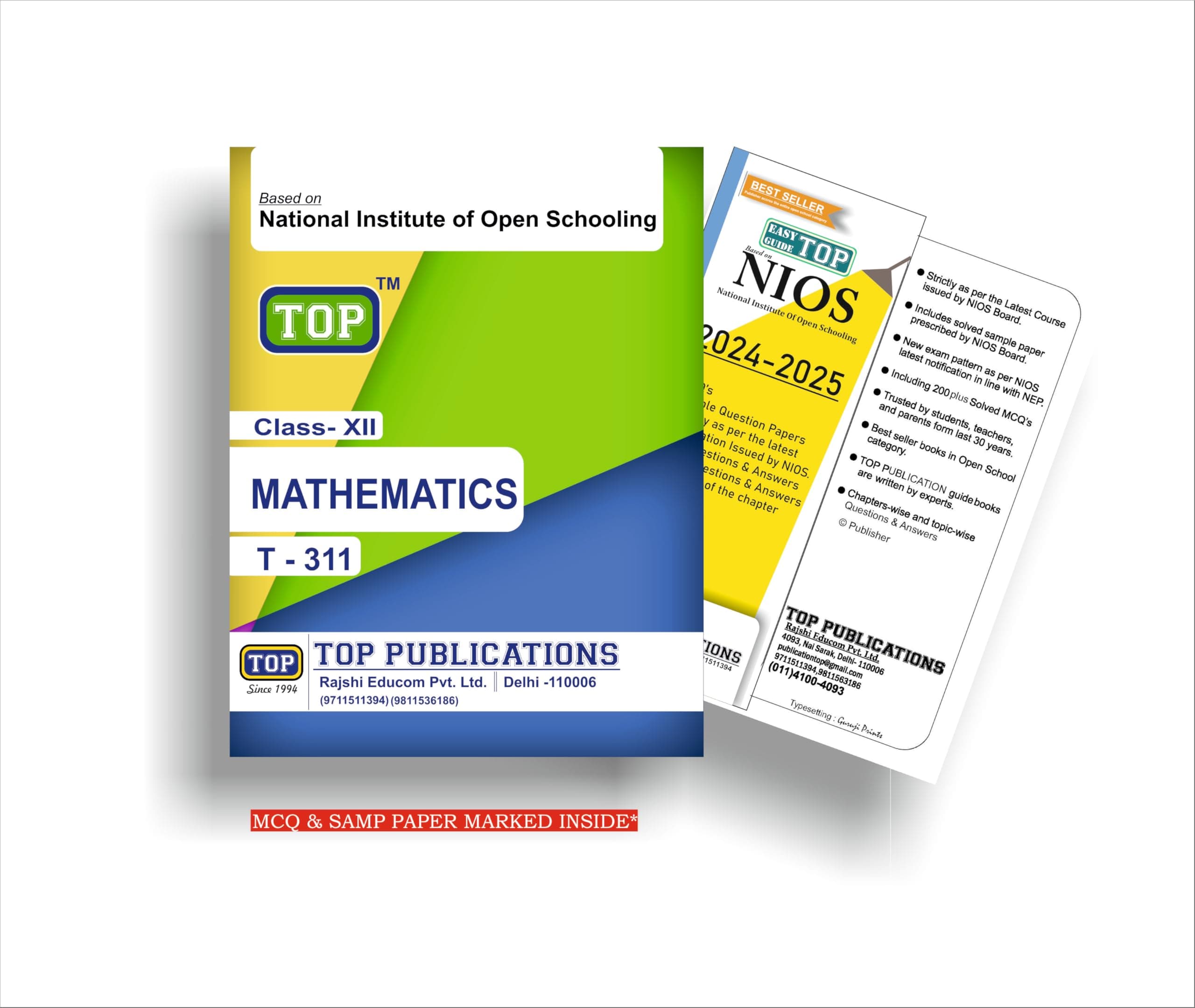 TOP Publications NIOS Mathematics Guide Class 12 (T-311)