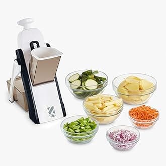 DASH Zakarian Safe Slice Mandoline for Vegetables, Meal Prep & More with 30+ Presets & Thickness Adjuster - Black