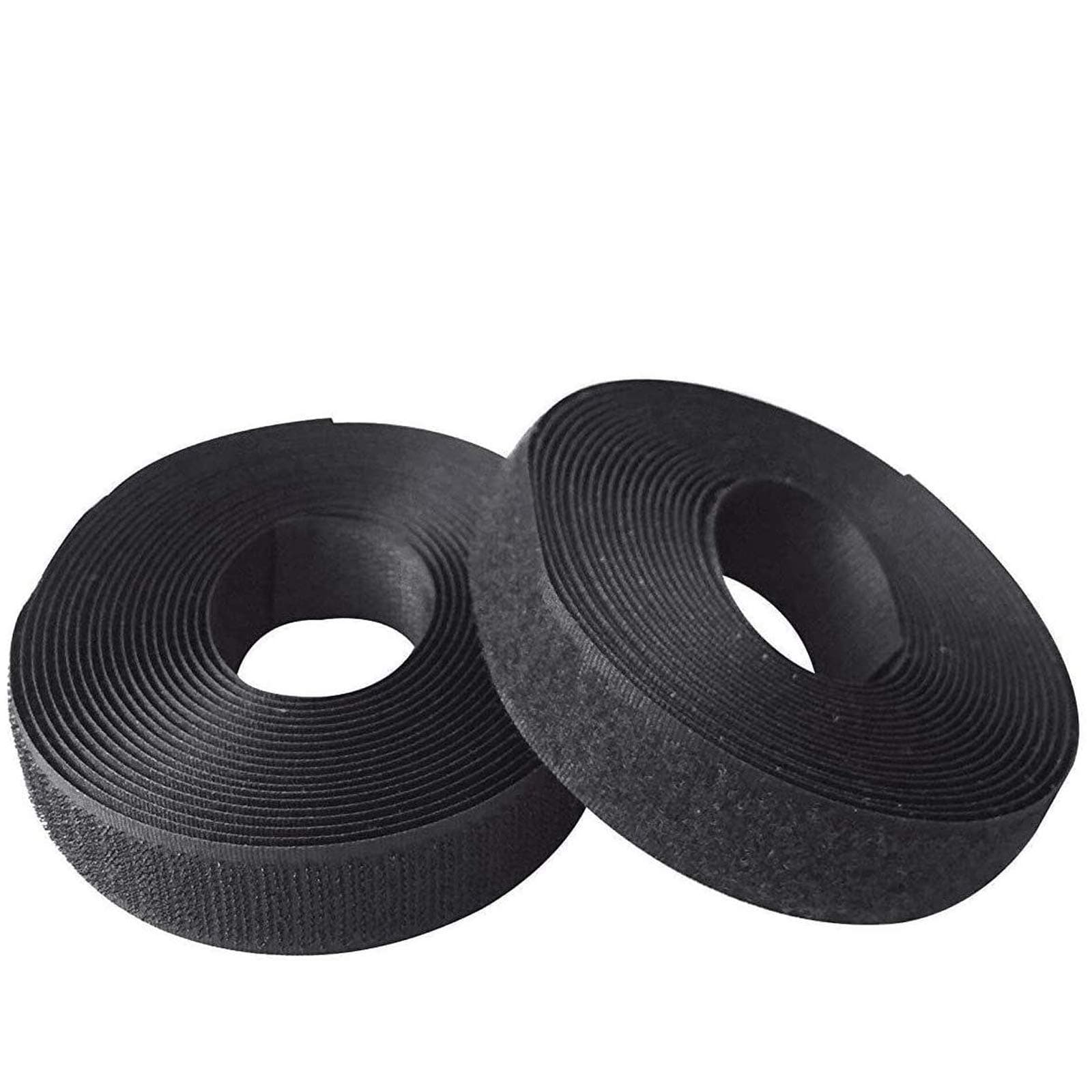 1 inches (25mm) 5 Yards Sew on Hook + Loop Loop Sew （Black）