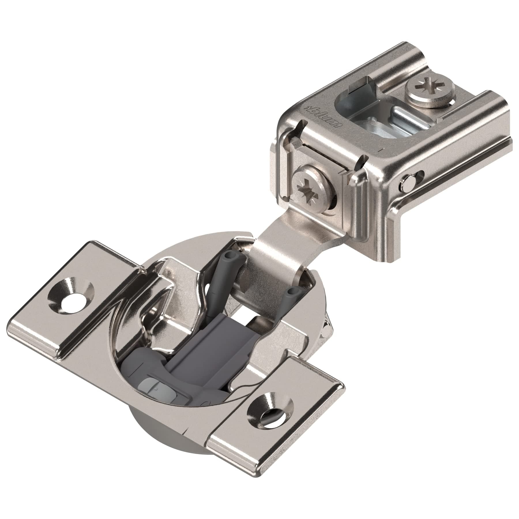 Compact Blumotion 39C (New Bmn) Hinge & Plate, For 1" Overlay, Wraparound, Screw-On, 10-Pack
