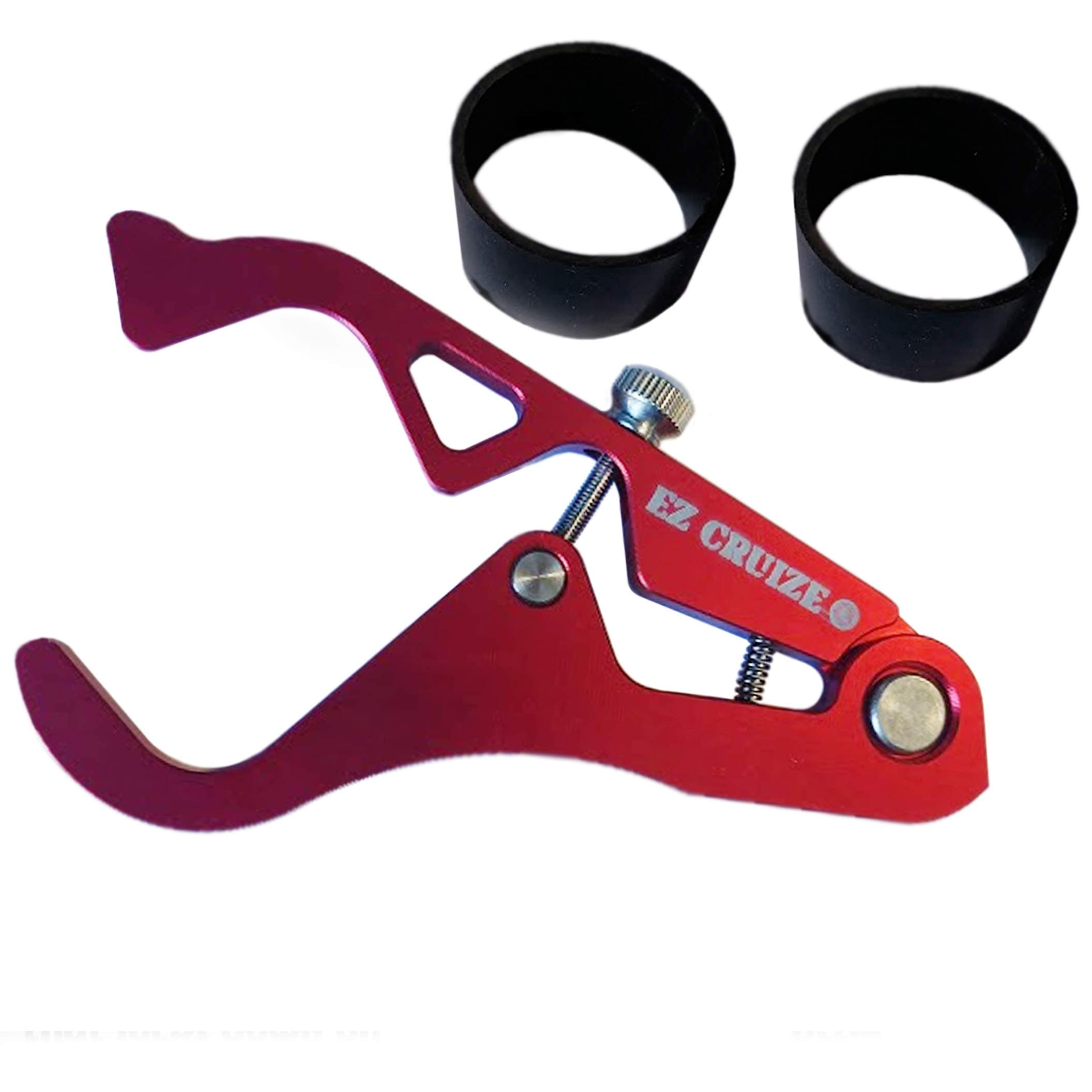 Heavy Duty Red EZ Cruize V-2.0 - Bigger and Better Motorcycle Cruise Control - Universal Throttle Assist - Compatible with Suzuki, Yamaha, Kawasaki, Victory, Triumph, KTM, BMW (Red)