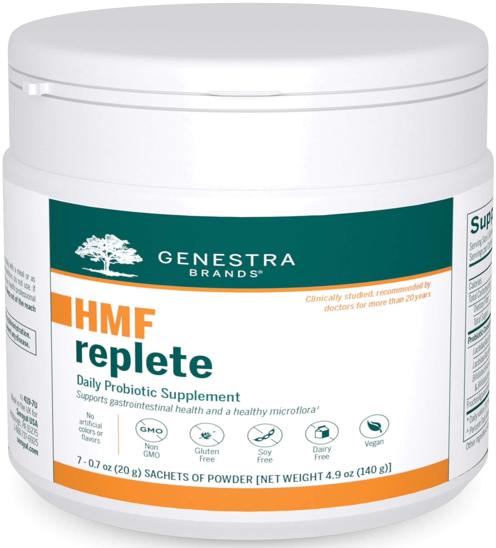 HMF Replete | Probiotic Formula to Support Healthy Gut Flora | 7 Sachets