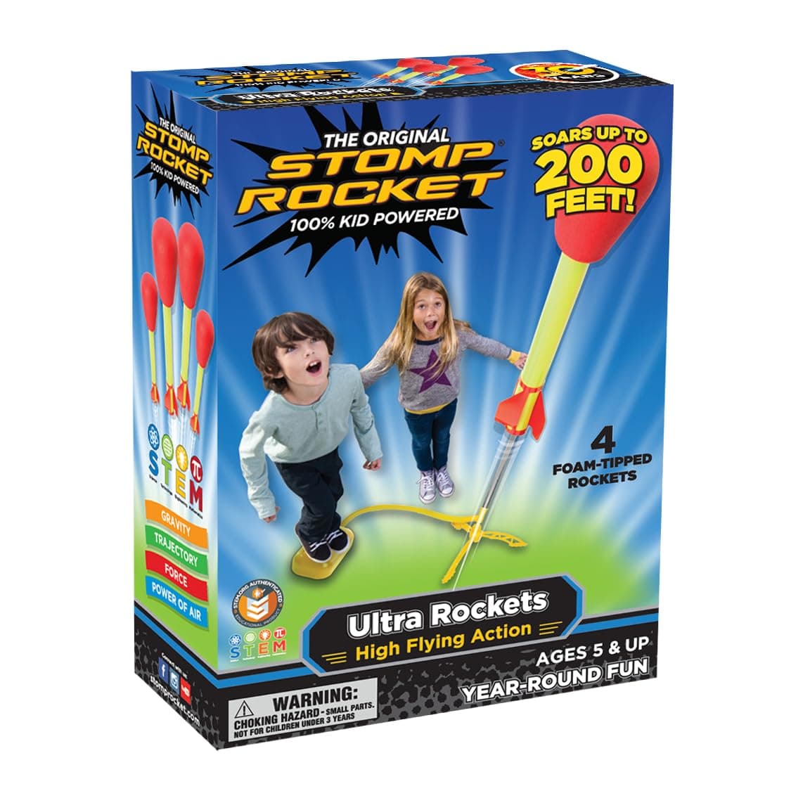 The Original Stomp Rocket: Ultra 4-Rocket Kit (20008)