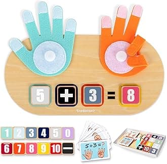 TOP BRIGHT Preschool Learning Toys for Toddlers 3-4, Montessori Toys for 3-5 Year Old Boys Girls Birthday Gifts, Educational Number Blocks Math Manipulatives