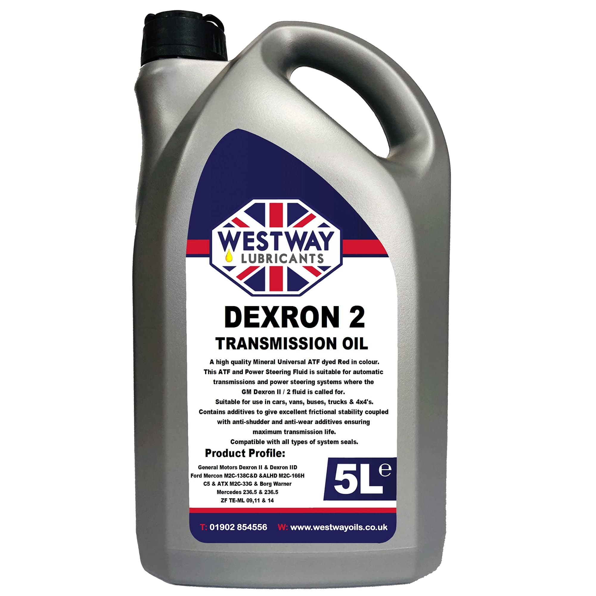 ATF Dexron 2 Power Steering Fluid/Automatic Transmission Fluid DII 5 Litres - Made in UK