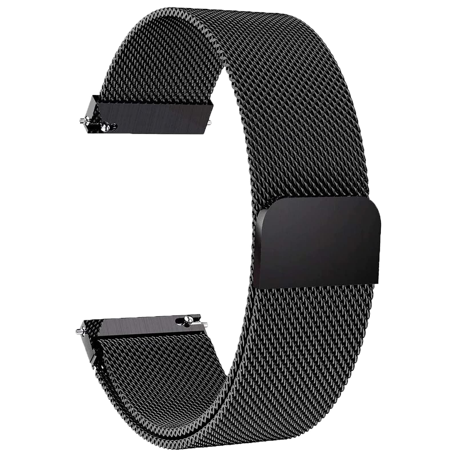 19mm Mesh Loop Bands Compatible with ID205L Veryfitpro Smart Watch and ID205 ID205G ID205U ID205S ID215G, No Buckle Design, Magnetic Adjustable Stainless Steel Replacement Straps for Women Men