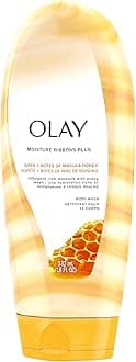 Body Wash for Women, Moisture Ribbons Plus, Deep Conditioning & Moisturizing Formula, Long Lasting Smooth Soft Skin, For All Skin Types, Shea Butter & Manuka Honey Scent, 18 fl oz