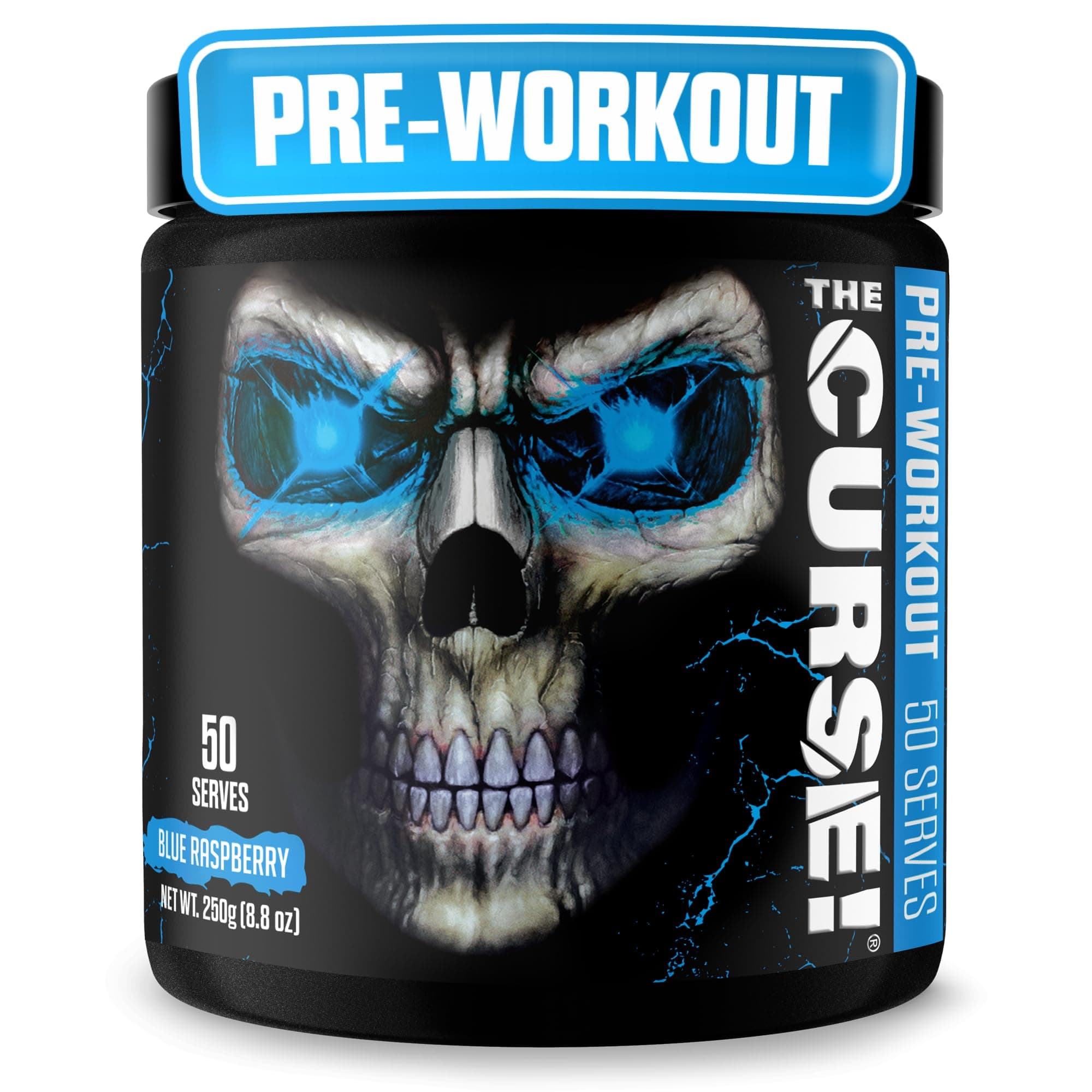 Cobra Labs The Curse Pre-Workout Supplement Blue Raspberry Ice, 50 Servings, 0.55 Pound