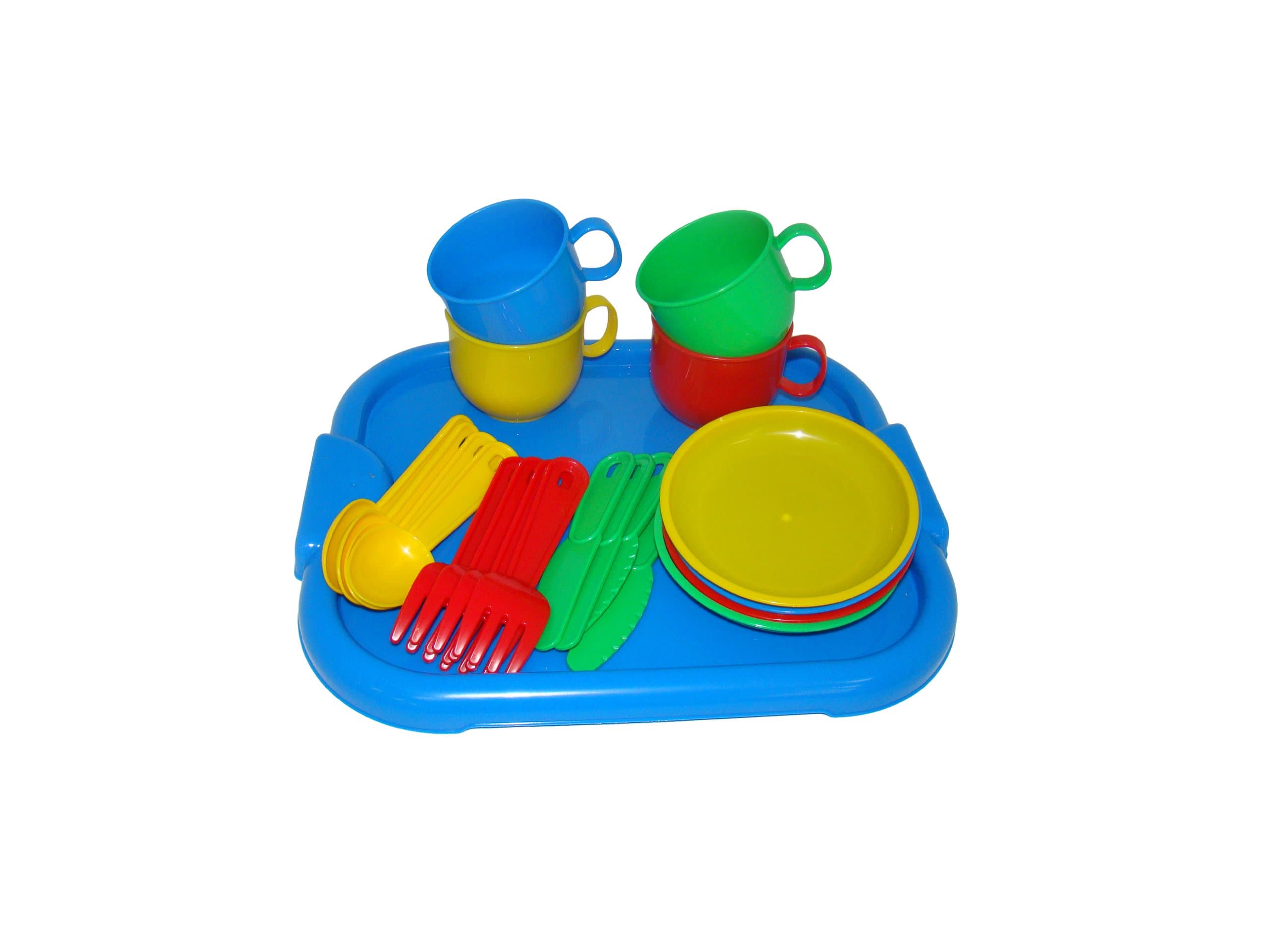 Wader Jiffy Tableware Toy Set and Tray for Four