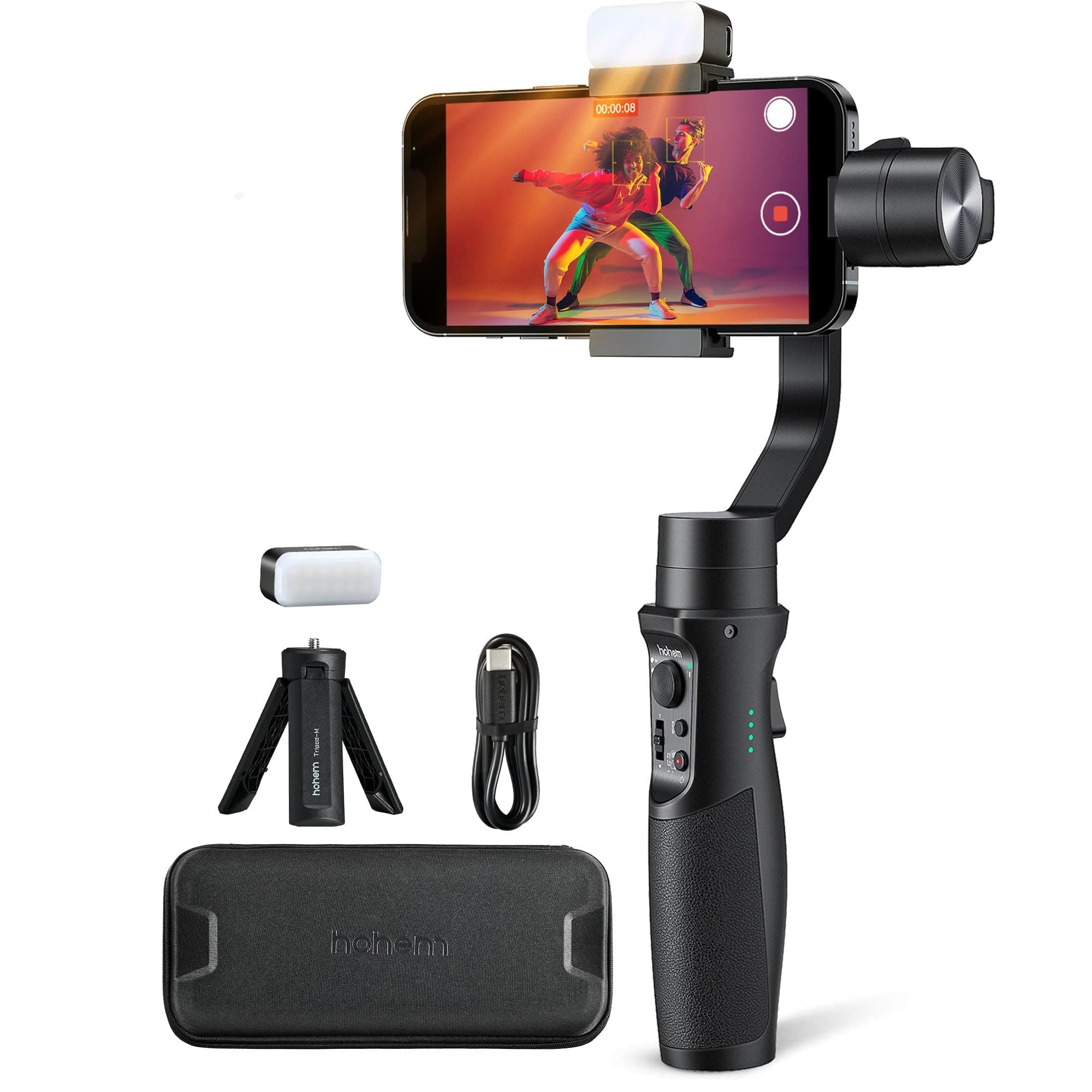 - iSteady Mobile+ Kit Gimbal Stabilizer for Smartphone, 3-Axis Phone Gimbal with Fill Light, Ultra-Wide-Angle Mode, 600° Inception, YouTube Vlog Stabilizer for Android and iPhone 15,14,13 PRO Max