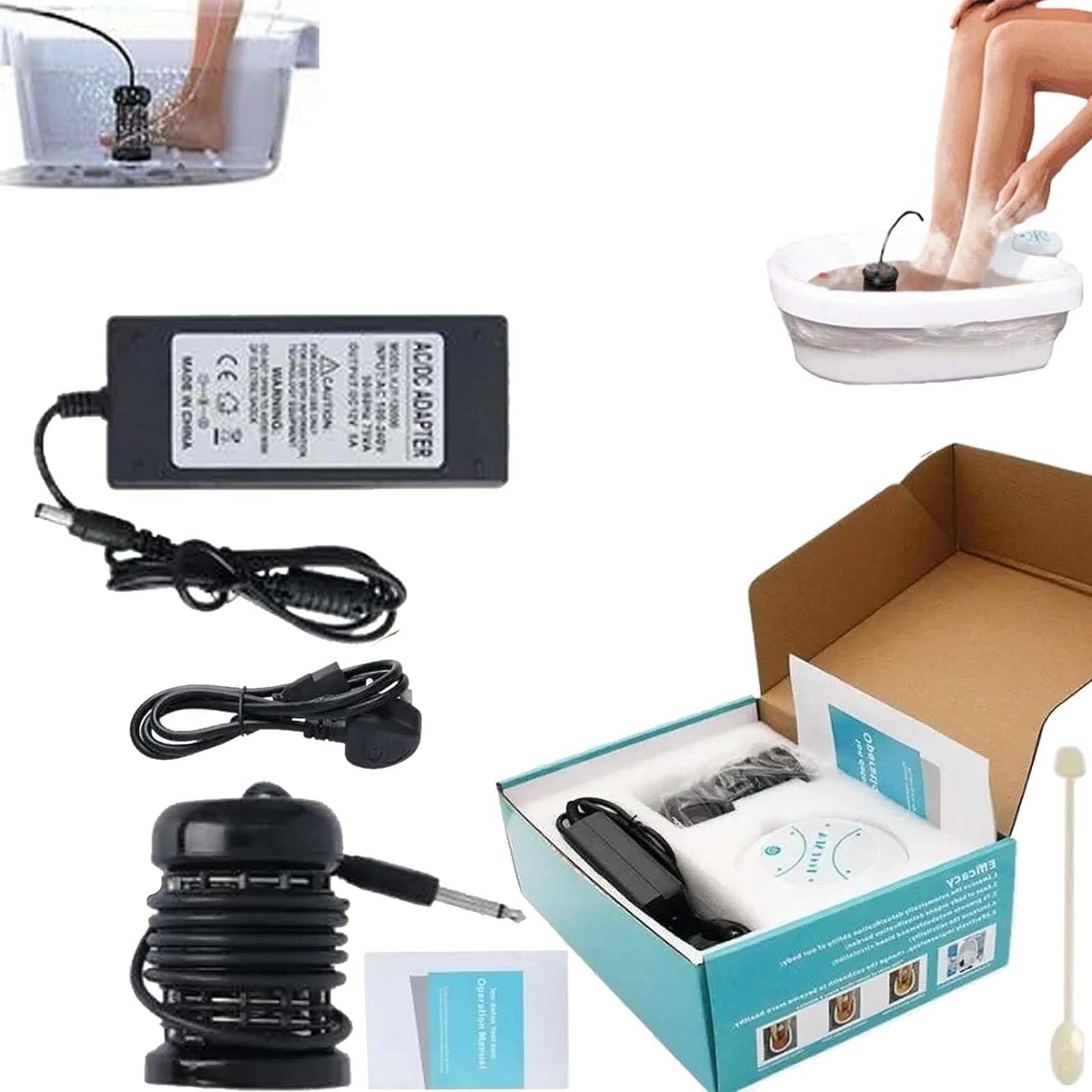 2025 New Ionic Foot Spa, 2.0 Ionic Foot Spa at Home Detox and Cleanse,Hydrogen Balance Ion Detox Footbath Machine, for Improve Sleep, Regain Vitality (Without Basin)
