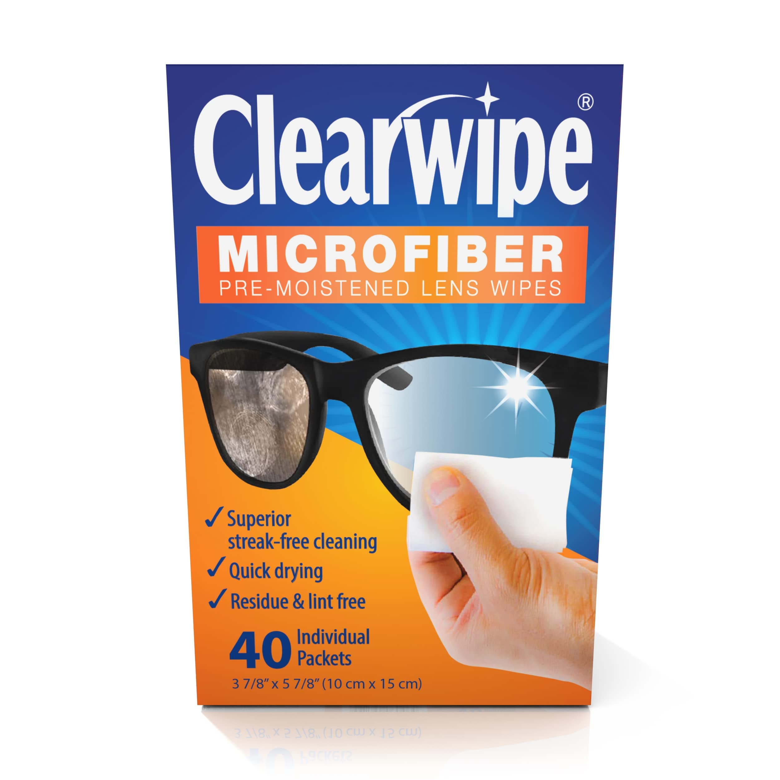 ClearWipe Microfiber Wipes, White, 48 Count