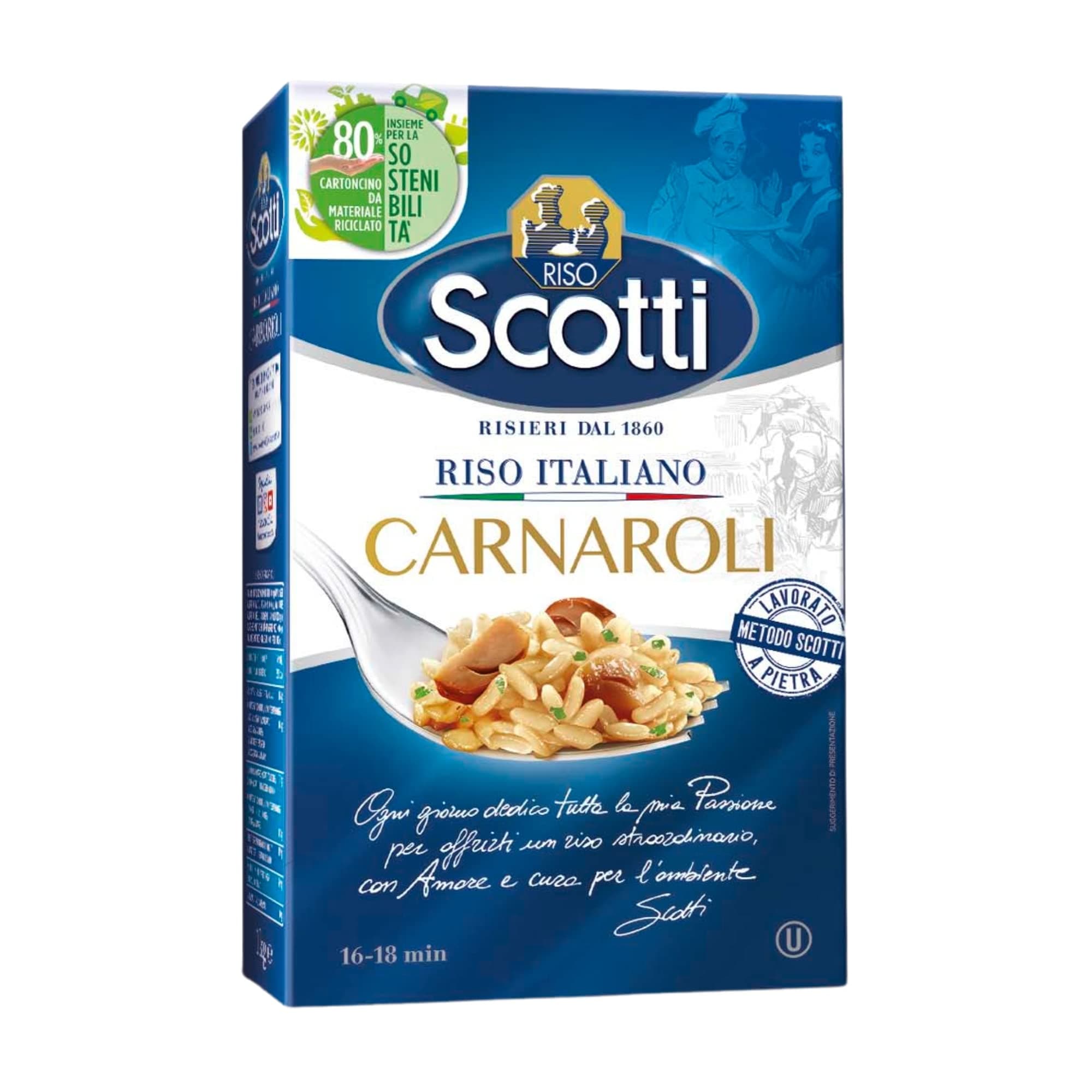 Riso Scotti Carnaroli Italian Superfine Rice for Risotto • Vacuum Packed • Product of Italy, 35.2 oz ℮ 2.2 lb ℮ 1 kg