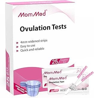 Ovulation Test Strips (LH25) with 25 Collection Cups, Reliable LH Surge Predictor OPK Kit, Accurately Track Ovulation Test, High Sensitivity Result for Women Home Testing, Pink
