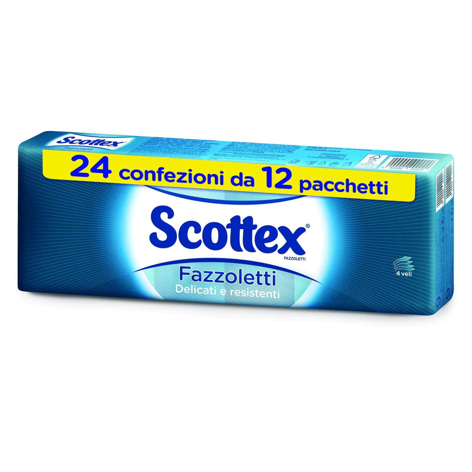 Scottex – Tissue, Delicate and Durable 12 Packs