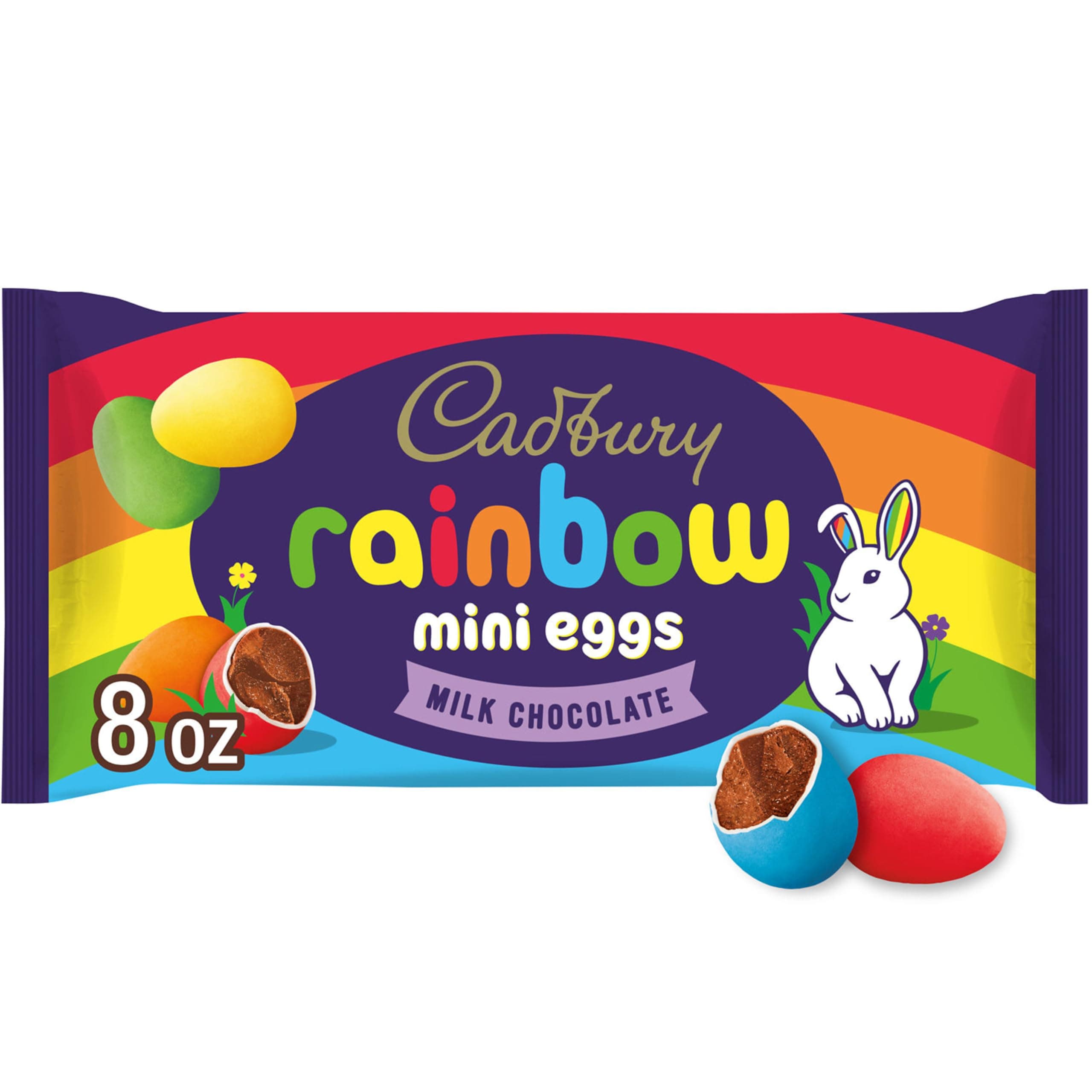 MINI EGGS Milk Chocolate Rainbow, Easter Candy Bag, 8 oz