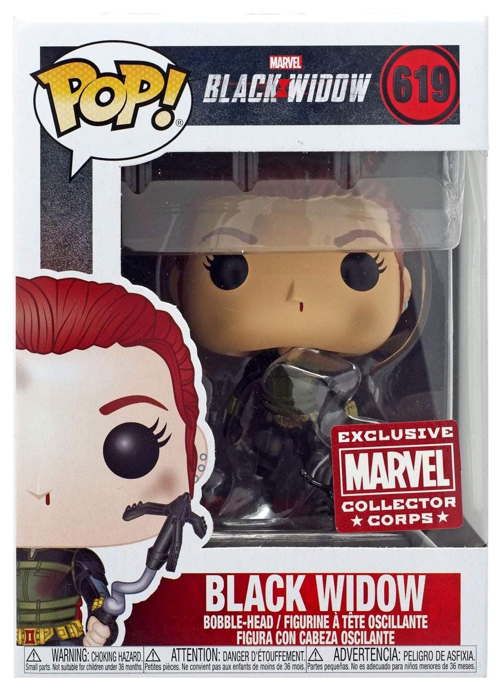 POP! Marvel Collector Corps Exclusive Black Widow #619 w/ Protective Case