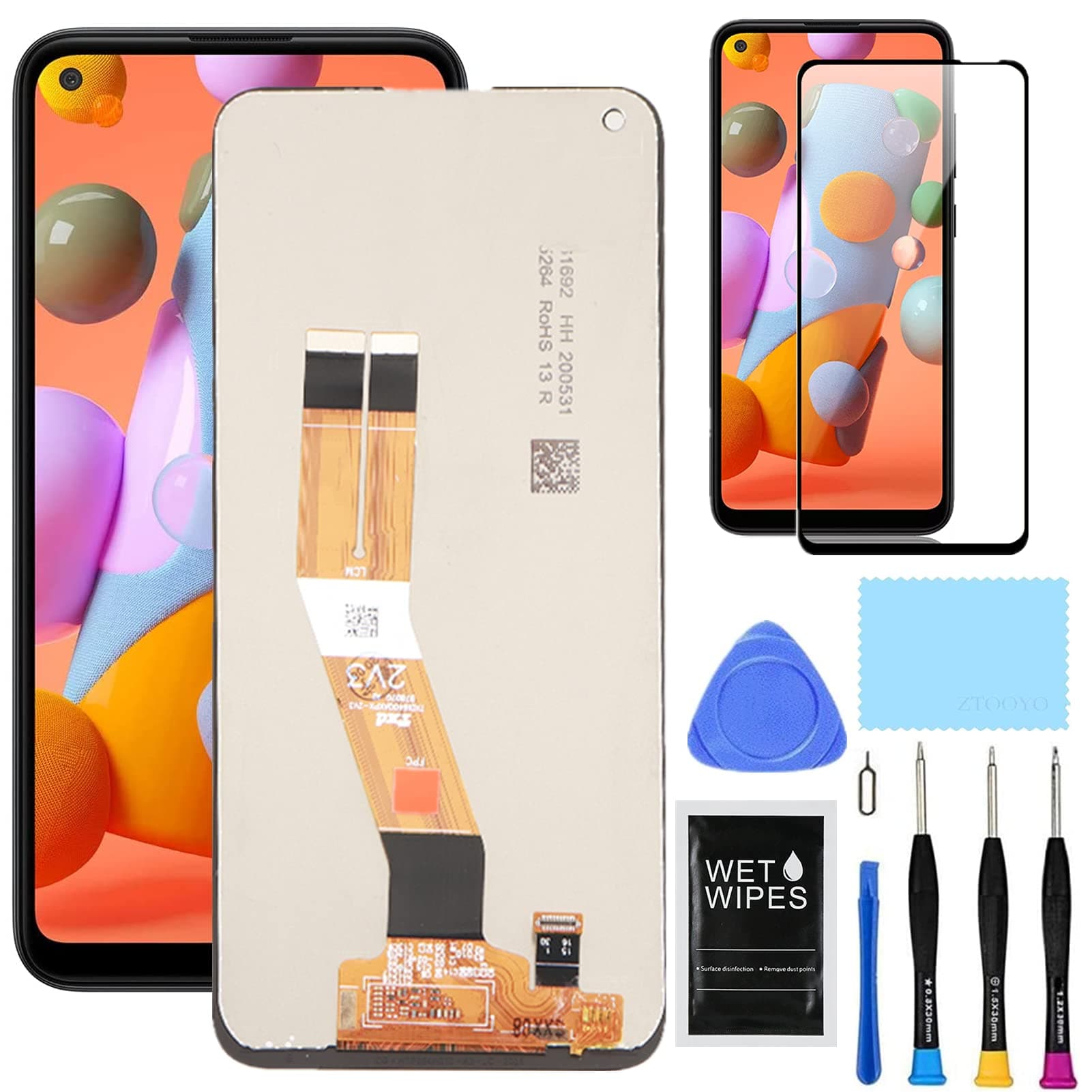 for Samsung Galaxy A11 Screen Replacement kit for Samsung a11 a115u Screen Replacement s115dl a115a a115w LCD Display digitizer Touch Screen Assembly with Repair Part Tools 6.4 inch (US Version)