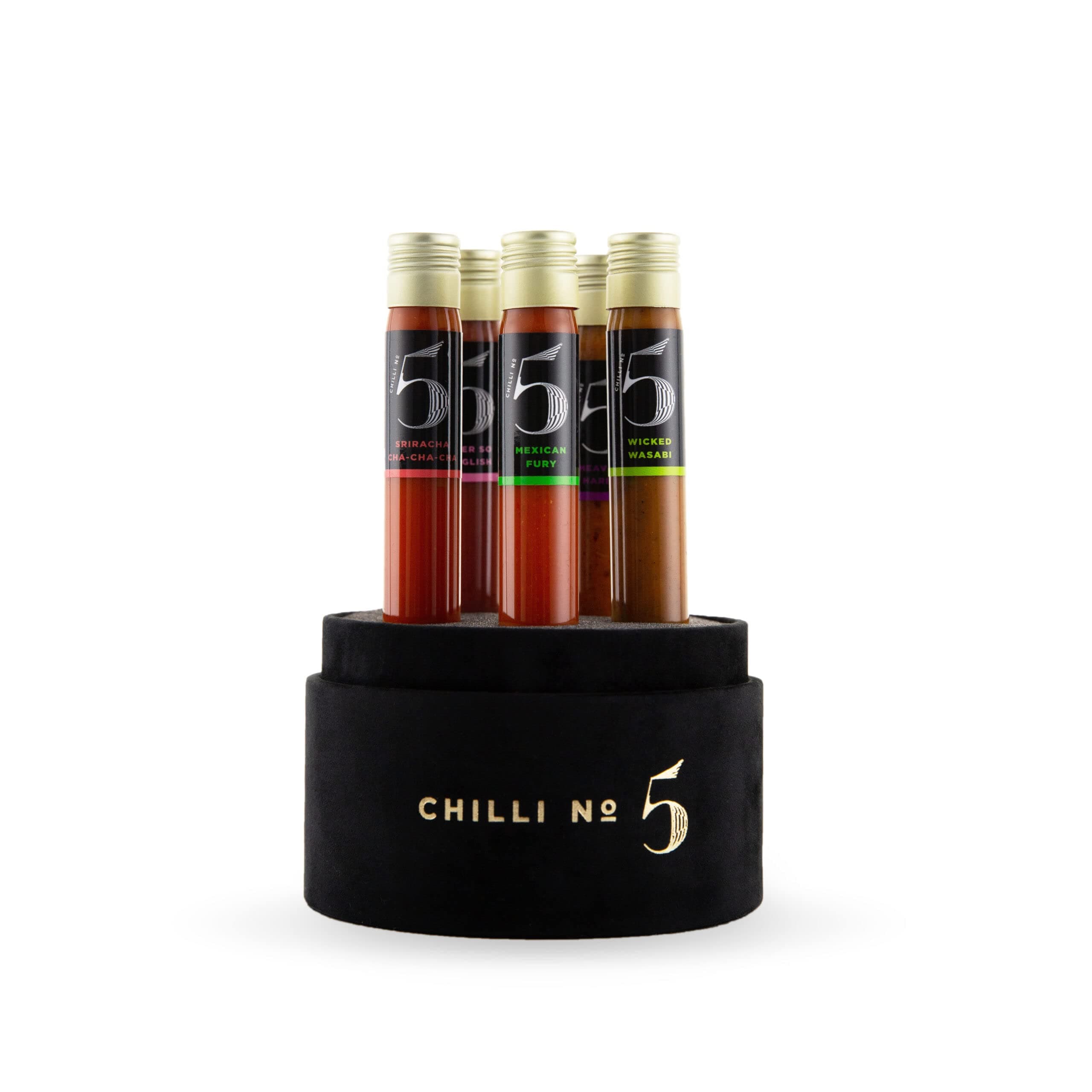 Chilli Sauce Gift Set - Hot Sauces Gift Set - Gift the Chilli No. 5 Celebration Collection - The Best Foodie Gift Box