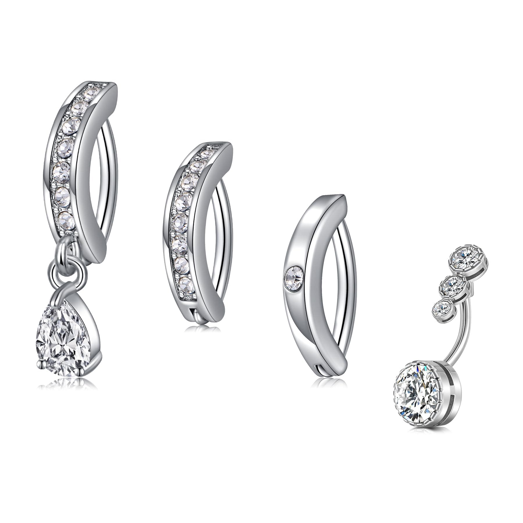 Briana Williams Belly Button Ring Belly Rings Belly Button Piercing Gold Belly Button Ring for Women Clicker Belly Ring Belly Piercing Stainless Steel 14g 10mm Blley Navel Rings Piercing Jewelry