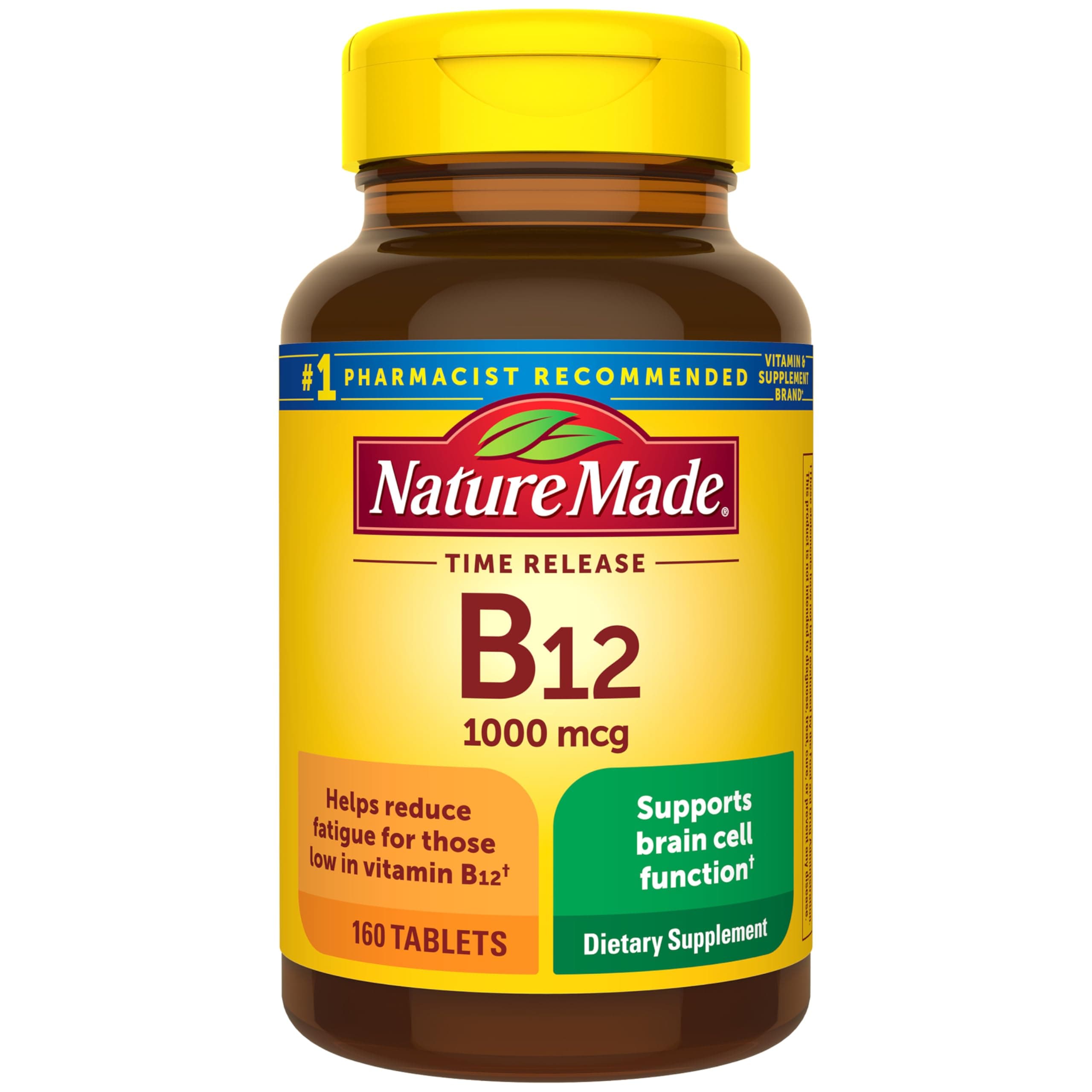 Nature Made Vitamin B12 1000 mcg. Timed Release Tablets, Value Size 160 Ct