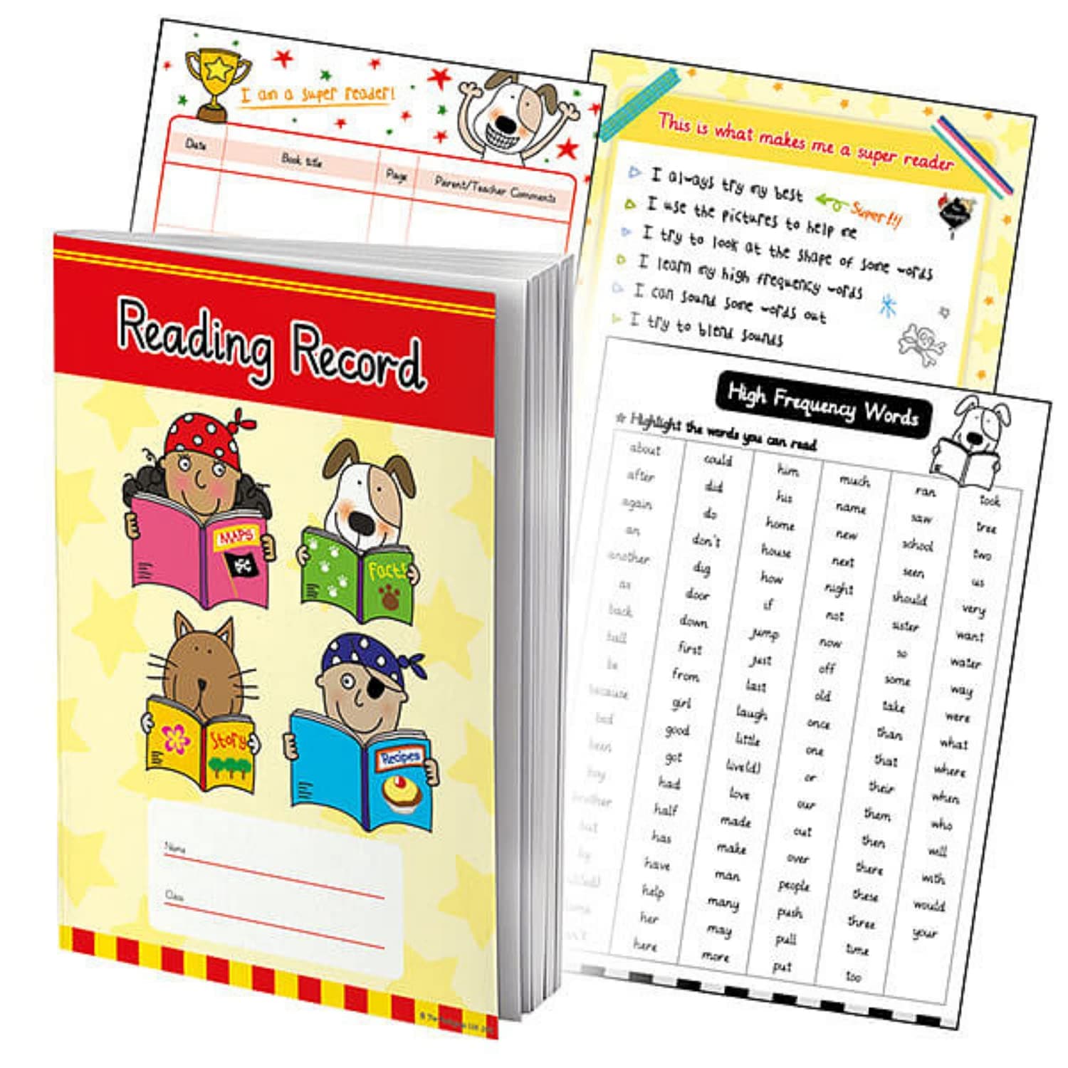 1 Pedagogs Reading Record Book Comprehension Childrens Pupils School Diary Log Teachers A5 Primary Teaching Services
