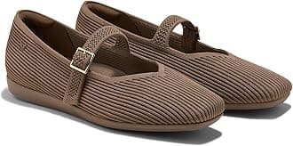 VIVAIA Margot Walker Mary Jane Women's Flats Square Toe Washable Slip-On Shoes with Arch Support Espresso